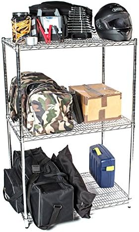 Omega 30" Deep x 48" Wide x 74" High 3 Tier Chrome Starter Shelving Unit - Image 3