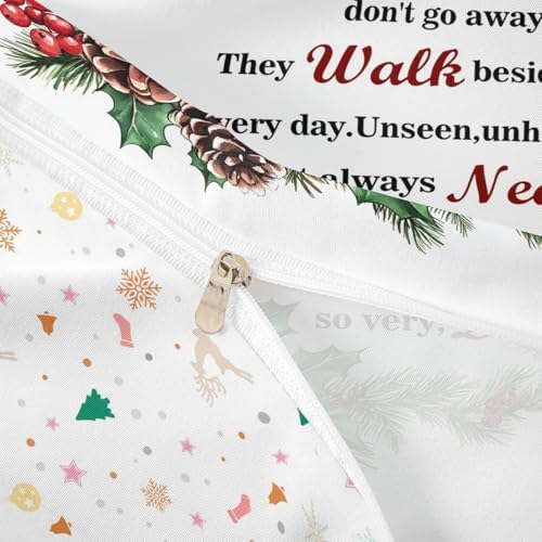 Manfei Red Cardinal Kids Bedding Set King Size,Christmas Birds Holly Pinecones Duvet Cover Set，Berries Poinsettia Rustic Animal Room Decor,White Red Green Quilt Cover,2 Pillowcases(No Comforter) - Image 6