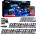 Nilight 12PCS Motorcycle RGB LED Light Kit APP and Remote Control