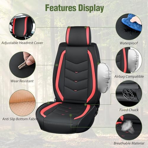 Nilight Car Seat Covers Custom Fit 2007-2024 Chevy Silverado GMC Sierra