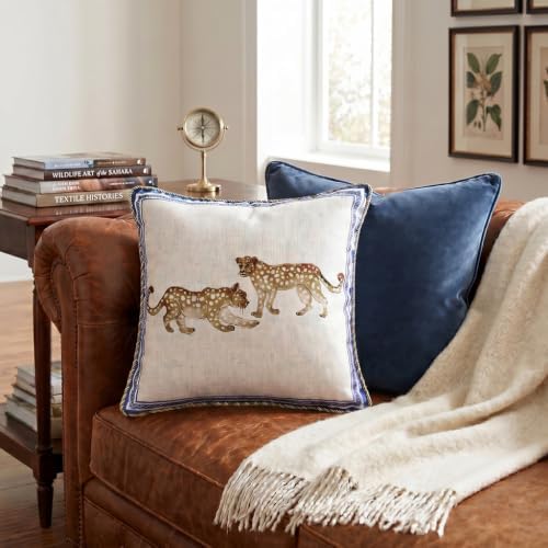 patdrea Designer Vintage Leopard Printed Pillow Cover,12"x28",Set of 2 - Image 2