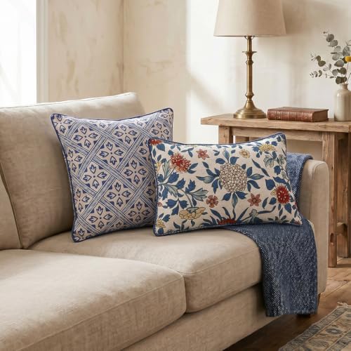 patdrea Designer Vintage French Throw Pillow Cover,12"x28",Set of 2 - Image 3