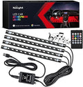 Nilight 4PCS 48LED Car USB Interior Neon Accent Lights RGB Remote Control