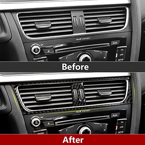 Car Center Air Outlet Vent Cover Decals for Audi A4 A5 S4 S5 RS4 RS5 Accessories Carbon Fiber Interior Stickers