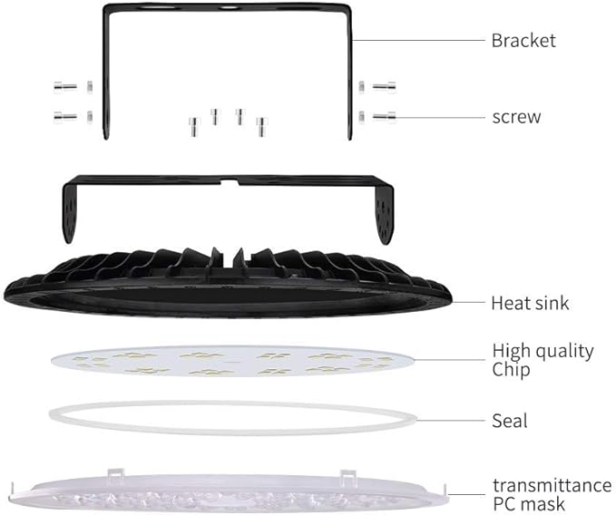 Viugreum 10 Pack 300W UFO LED High Bay Light, 30000LM 6500K Daylight White - Image 8