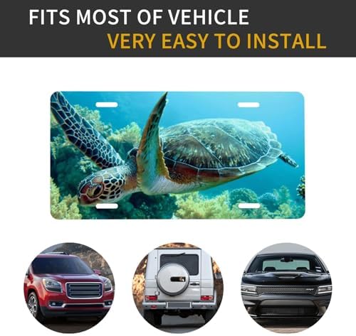 Sea Turtle Ocean Front License Plate 6" * 12" for Women