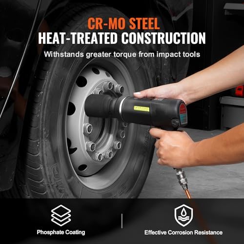 VEVOR Axle Nut Impact Socket Set - 3/4" Drive Deep 6-Point 8-Piece SAE Spindle Nut Socket CR-MO Heat Treated Large Socket Set with Storage Case for Auto Repair, Removing or Installing Axle Nuts - Image 5