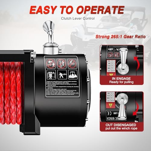 Nilight 9500 LBS Electric Winch 12V Portable Winches for Trailer Jeep ATV - Image 5