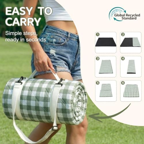 Genovega Waterproof Sandproof Beach Blanket Picnic Outdoor Camping Mat Rug Towel Oversized Extra Large Foldable Sand Free Resistant XL Giant Hawaii Honeymoon Essentials Summer Must Have Vacation Gift - Image 5