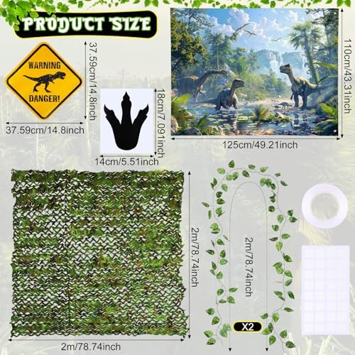 Daisyinner Halloween Dinosaur Trunk or Treat Decorations