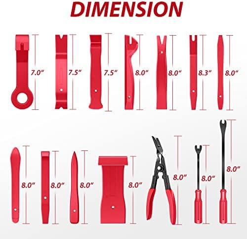 Nilight 200Pcs Trim Removal Tool, Auto Push Pin Bumper Retainer Clip Set