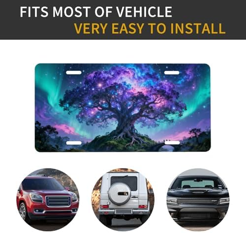 Galaxy Tree Life Front License Plate 6" * 12" for Women