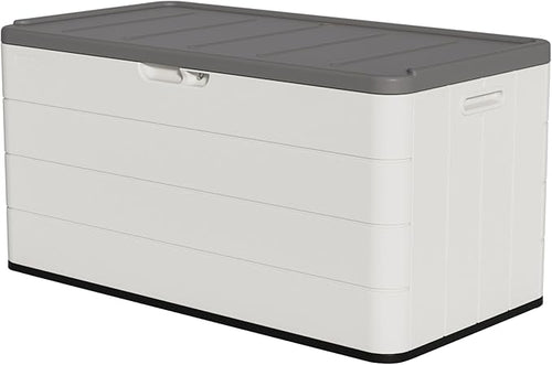 100 Gallon Plus Resin Deck Box, Waterproof Outdoor Storage Bin by Decksplore%E2%80%94BuiltforOutdoor