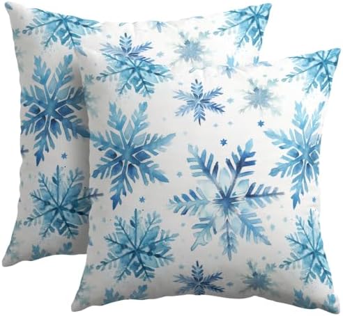Christmas Snowflake Pillow Covers 24x24 Set of 2 Highly Absorbent by Unknown