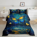 Feelyou Butterfly Bedding Set King Size Butterflies Print Comforter Set for Kids Boys Girls Girl Butterfly Floral Comforter Beautiful Butterfly Duvet Set by Feelyou
