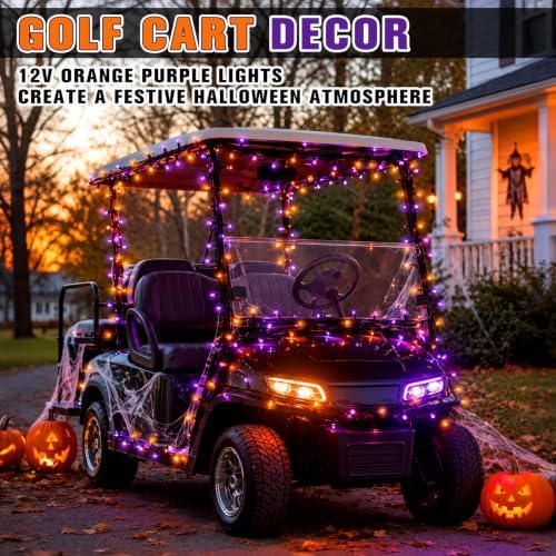 Aurelema 12V Halloween Golf Cart Lights 66 ft 200 LED Car Decor Accessories