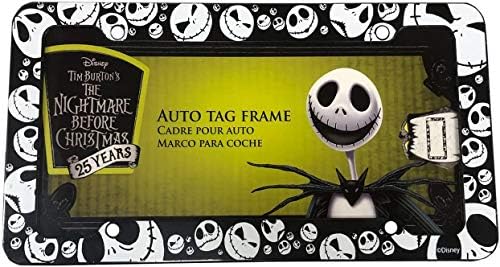 Pair of Disney Nightmare Before Christmas Jack Skellington Plastic License Plate Frame