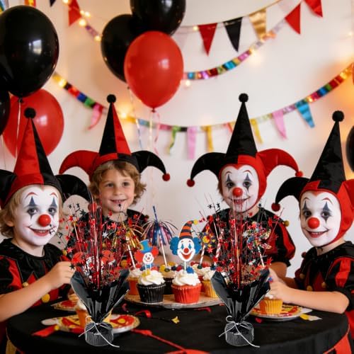 Red and Black Birthday Party Centerpieces Table Decorations Burst - Image 5