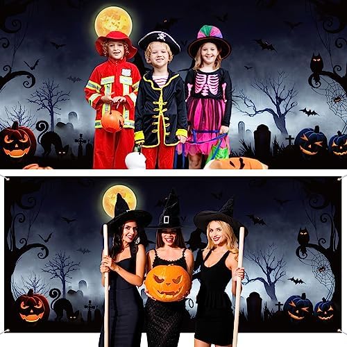Halloween Garage Door Cover 7 x 16 ft Witch Silhouette Door Decoration - Image 4