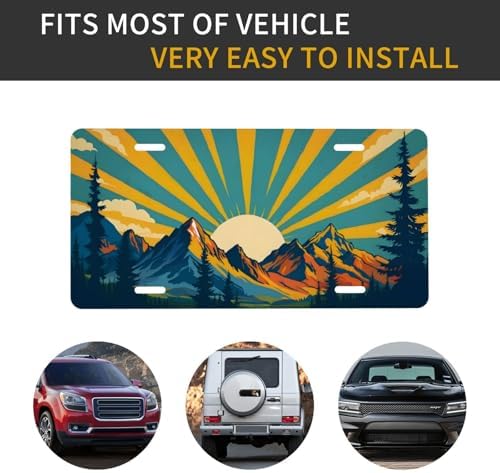 Adventure Mountain Sunrise Front License Plate 6" * 12" for Women