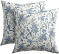 Chinoiserie Floral Pillow Covers 20x20 Set of 2 Blue Highly Absorbent by Unknown