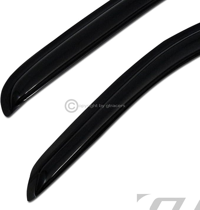 Dark Smoke Tint Window Visors Front Rear Deflector Sun/Rain/Wind Guards Shade - Image 5