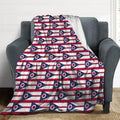 Socira Ohio Flag State Blanket Throw Blanket Ohio Flag State Gifts for Women Men Soft Sofa Throws for Travel Camping Bed Home Decor Car Birthday Gift 60"*80"（150 * 200cm） by Socira
