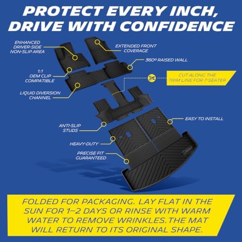 Michelin Vehicle Mats for 2024-2026 Hyundai Santa Fe Gas 6&7 Seats
