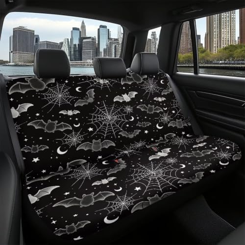 Bat Spider Web Seat Covers Set Universal Car Seat Cover,Vehicle Backseat Protector Cushion Covers Fit SUV Truck Van Dog Back Seats Protection Dust-Proof