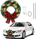 Canlierr Christmas Car Wreath Decoration with LED Lights, Classic Style by Canlierr