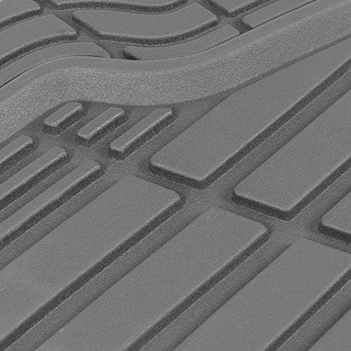 Cat® ToughRide™ Heavy-Duty 4 Piece Rubber All Season Floor Mats for Car Truck Van SUV, Black - Premium Trim to Fit Cars Floor Mat, All Weather Deep Dish Automotive Floor Mats, Total Dirt Protection