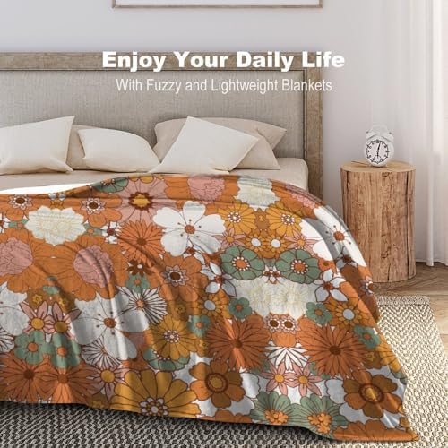 Socira Memphis 70s 80s Flowers Blanket Throw Blanket Memphis 70s 80s Flowers Gifts for Women Men Soft Sofa Throws for Travel Camping Bed Home Decor Car Birthday Gift 60"*80"（150 * 200cm） - Image 6