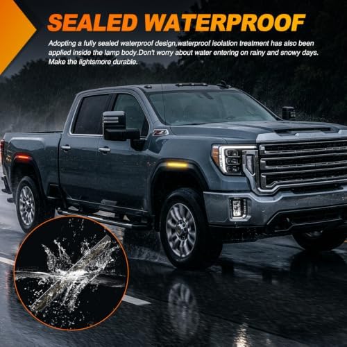 Nilight Fender Side Marker Lights 4PCS for 2020-2025 GMC Sierra 2500HD