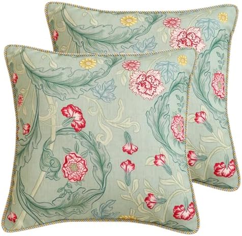 patdrea Designer French Vintage Throw Pillow Cover,18"x18",Set of 2 by patdrea