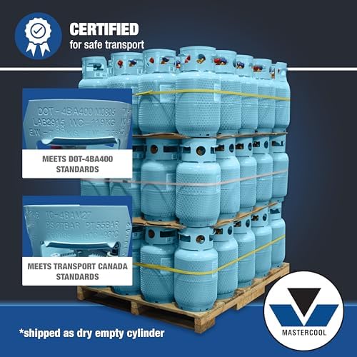 Mastercool 67010 30 lb Refrigerant Recovery Cylinder with Float Switch - Image 6