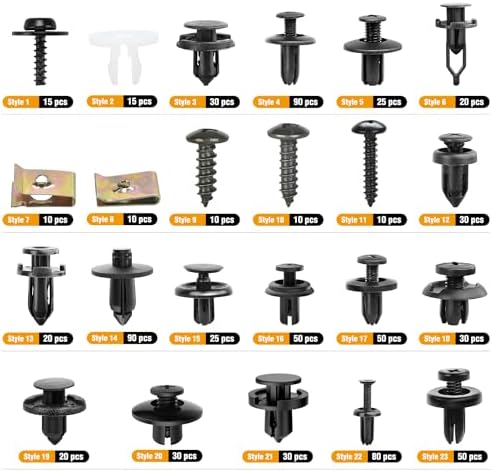 GOOACC 795Pcs Car Push Retainer Clips & Auto Fasteners Assortment 23 Sizes - Image 3