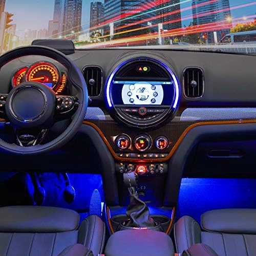 Nilight 4PCS 48LED Car USB Interior Neon Accent Lights RGB Remote Control