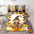 Erosebridal Fall Gnome Bed in a Bag Full 7 Pieces - Full Size Comforter Set,Autumn Maple Leaves Bedding Sets Thanksgiving Pumpkin Santa Dwarf Bed Set with Comforter,Sheets,Pillowcases & Shams by Erosebridal