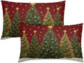 Winter Christmas Tree Lumber Pillow Covers 12x20 Set of 2 Highly Absorbent by Unknown