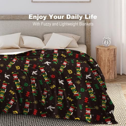 Socira African Juneteenth Blanket Throw Blanket African Juneteenth Gifts for Women Men Soft Sofa Throws for Travel Camping Bed Home Decor Car Birthday Gift 40"*50" （100 * 130cm） - Image 6