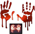 customTAYLOR33 High Intensity Grade Reflective Bloody/Dripping Hands Decals for Helmets, Windscreens, Rear Windows, Bumper Stickers (5 inches Height, Red)