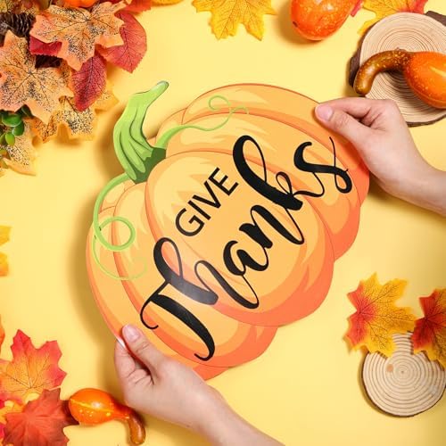 Tellegloww 10 Pcs 12 Inch Fall Thanksgiving Pumpkin Garage Door Decoration Magnets Autumn Garage Door Magnets with Pumpkin Happy Fall Magnet Decal Sticker for Thanksgiving Garage Door Car Refrigerator - Image 3