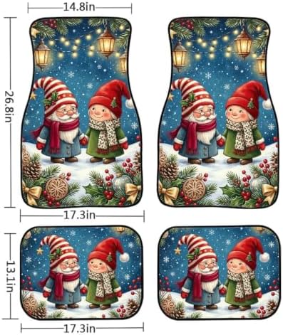 Christmas Car Carpet Floor Mat 4PCS