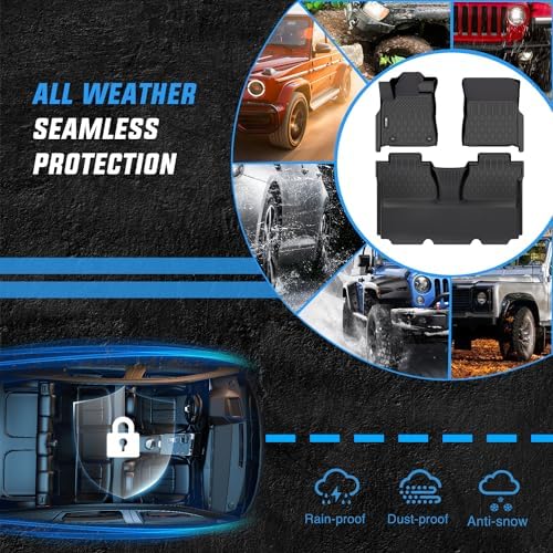 Nilight TPE Floor Mats for Toyota Tundra CrewMax Cab