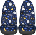 Delerain Car Seat Covers Set 2Pcs, Funny Halloween Universal Front Car Seats Vehicle Enterior Protector Suitable Fits Most Car Auto SUV Sedan Truck
