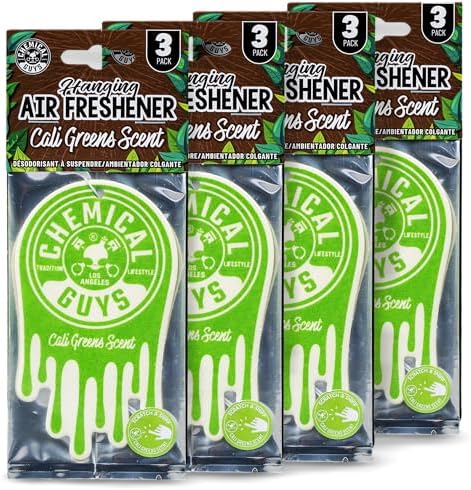 Chemical Guys, Hanging Air Fresheners, Cali Greens Floral Scent, 12 Pack by ChemicalGuys
