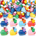 RoundFunny 36 Pcs Mini Sailor Cruise Ducks Tiny Resin Ducks Multicolor by RoundFunny