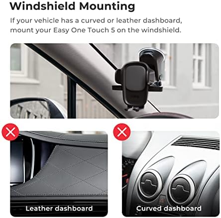 iOttie Easy One Touch Signature Dashboard & Windshield Universal Car Mount Phone Holder Desk Stand with Suction Cup Base and Telescopic Arm for iPhone, Samsung, Google, More Smartphones