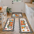 U'Artlines Fall Pumpkin Kitchen Rugs with Runner Sets 3 Piece, Washable by UArtlines