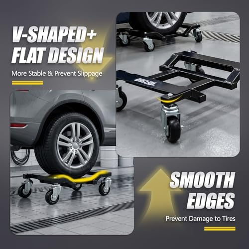 TUFFIOM 6000LBS Car Dolly Set of 4,Anti-Deformation for Vehicle Moving - Image 4